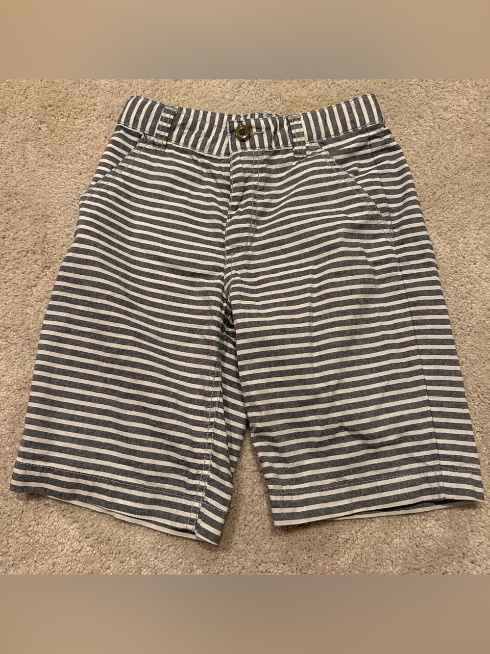 Old Navy Gray and White Striped Kid’s Shorts